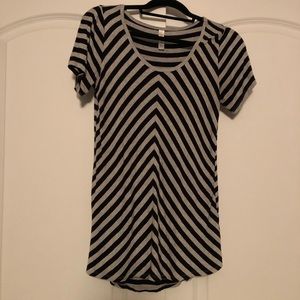 LuLaRoe Classic T Black and Grey Stripe.